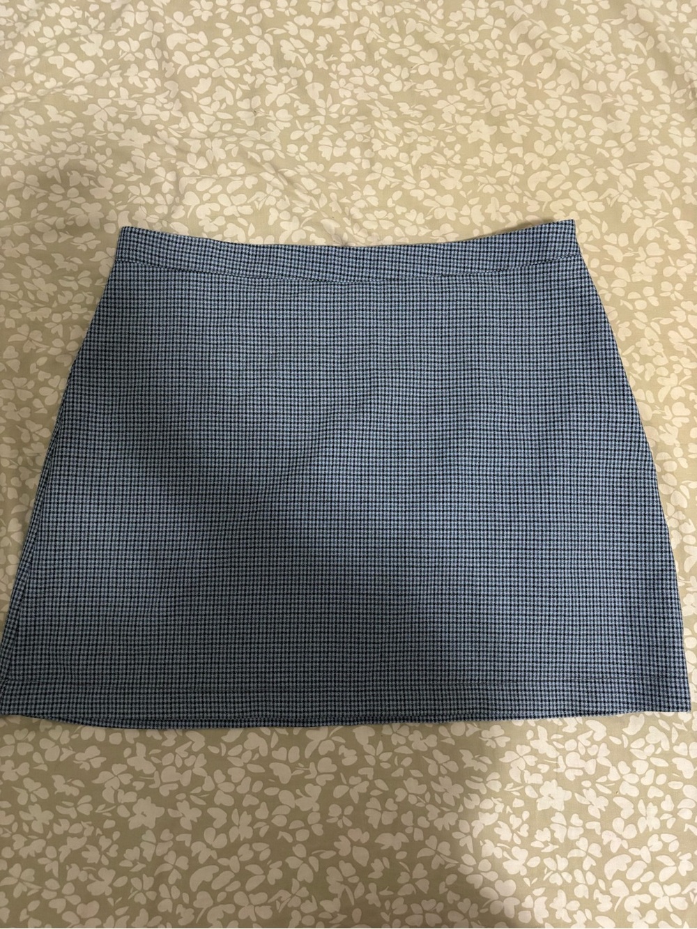 Urban Renewal Light Blue Check Mini Skirt